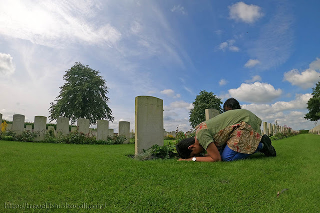 Graves of Indian Soldiers of First World War in Belgium - The Huts Cemetery