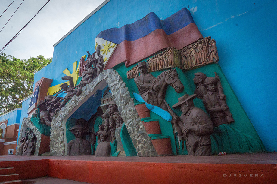 The high relief sculpture depicting the Battle of Mabitac