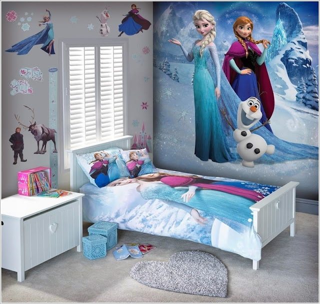 Kamar Tidur Anak Perempuan Bertema Frozen