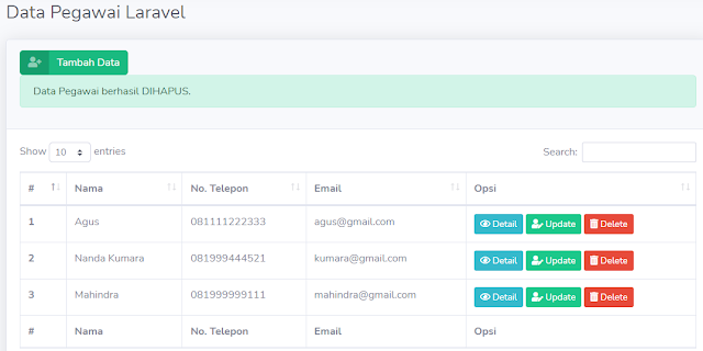  biar senantiasa dalam kondisi sehat dan berhasil CRUD Data Pegawai dengan Laravel (DELETE dan EDIT DATA)