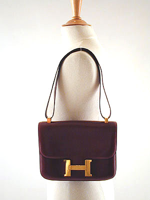 Vintage Hermes Burgandy Constance bag. RTW Fall/10 Celine handbag