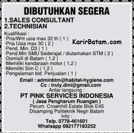 Lowongan Kerja PT. Pink Services Indonesia