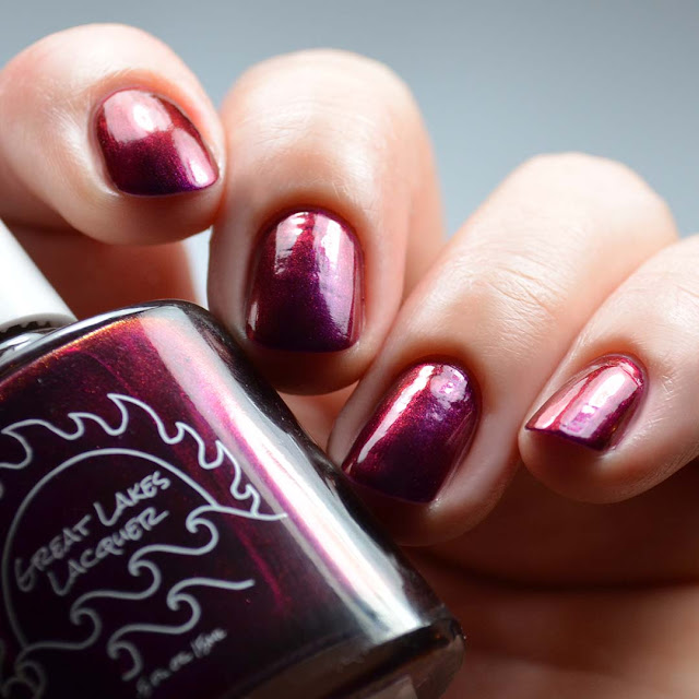 burgundy multichrome nail polish