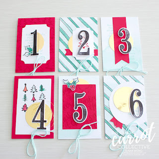 Watercolor Christmas Advent Calendar - Susan Wong for The Crafty Carrot. Co.