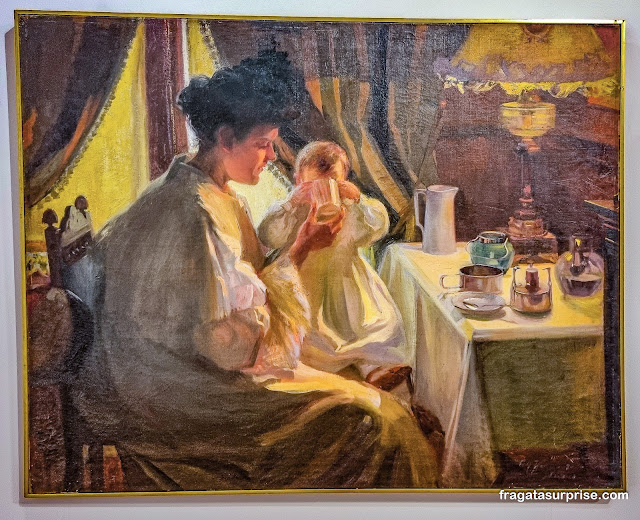 "Maternidade", tela de Carlos Maria Herrera no Museu Nacional de Artes Visuais de Montevidéu