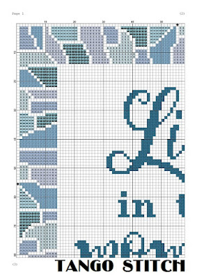 Live in the moment motivational cross stitch easy hand embroidery pattern - Tango Stitch