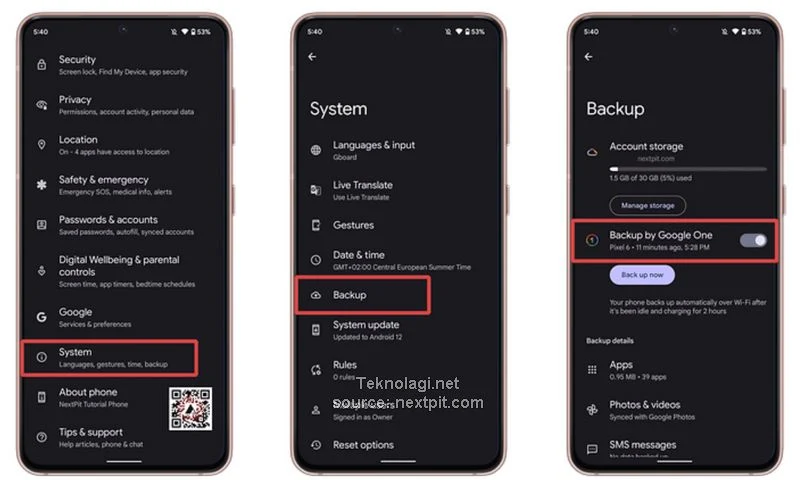 Cara Backup Data di Android Lewat Google