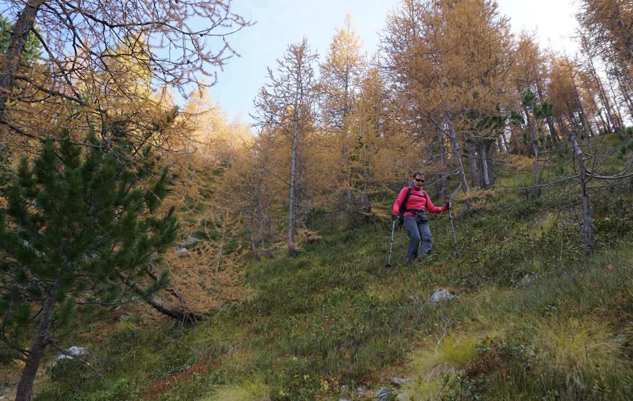 Descending off piste near Baisse de Férisson