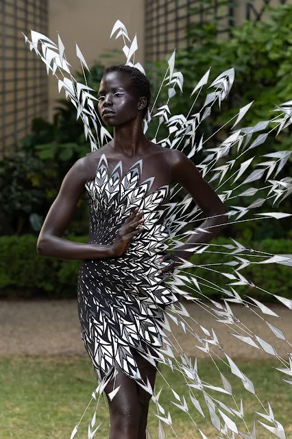 Iris van Herpen ~ Architectonics, Fashion show CREDITS Press: KCD Paris Styling: Nicola  Dammes Kieft Frontstage Photography: Gio Staiano Backstage photography: Molly SJ Lowe 2 Miami Art Reviews 6