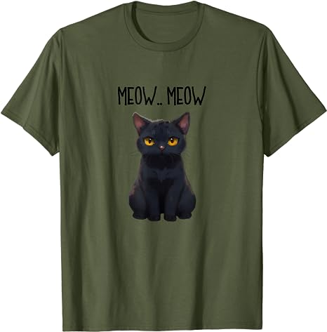 Black Cat T-Shirt Funny And Cute Black Cat Shirt