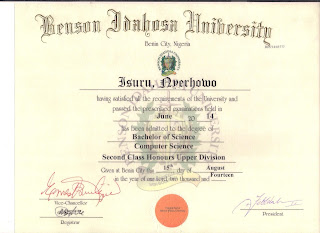 Nyerhowo Isuru - Benson Idahosa University