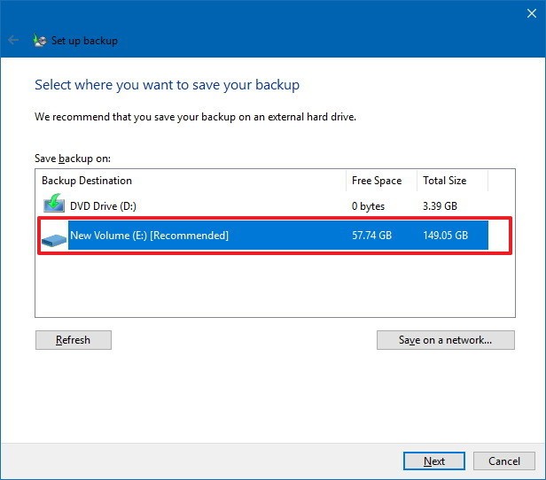 backup otomatis di windows 10