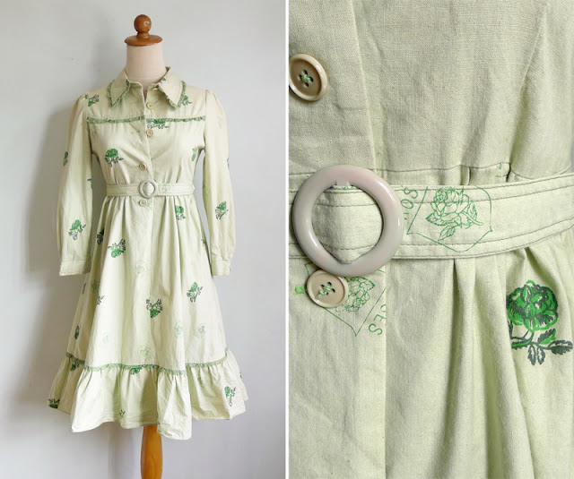 vintage dolly mint green dress