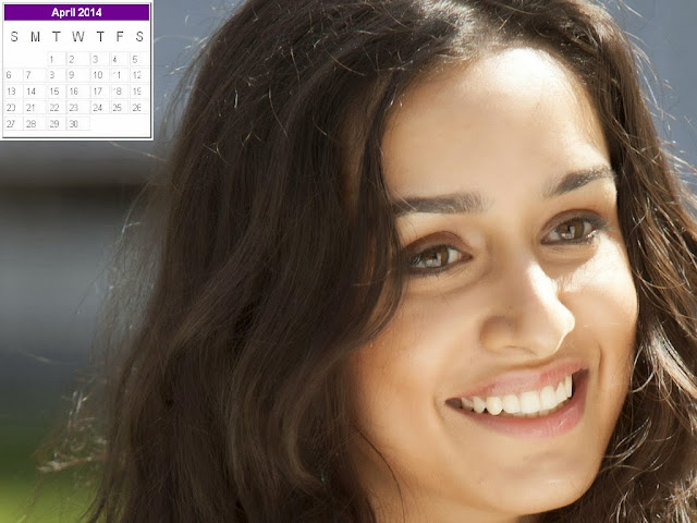 Shraddha Kapoor Calendar 2014