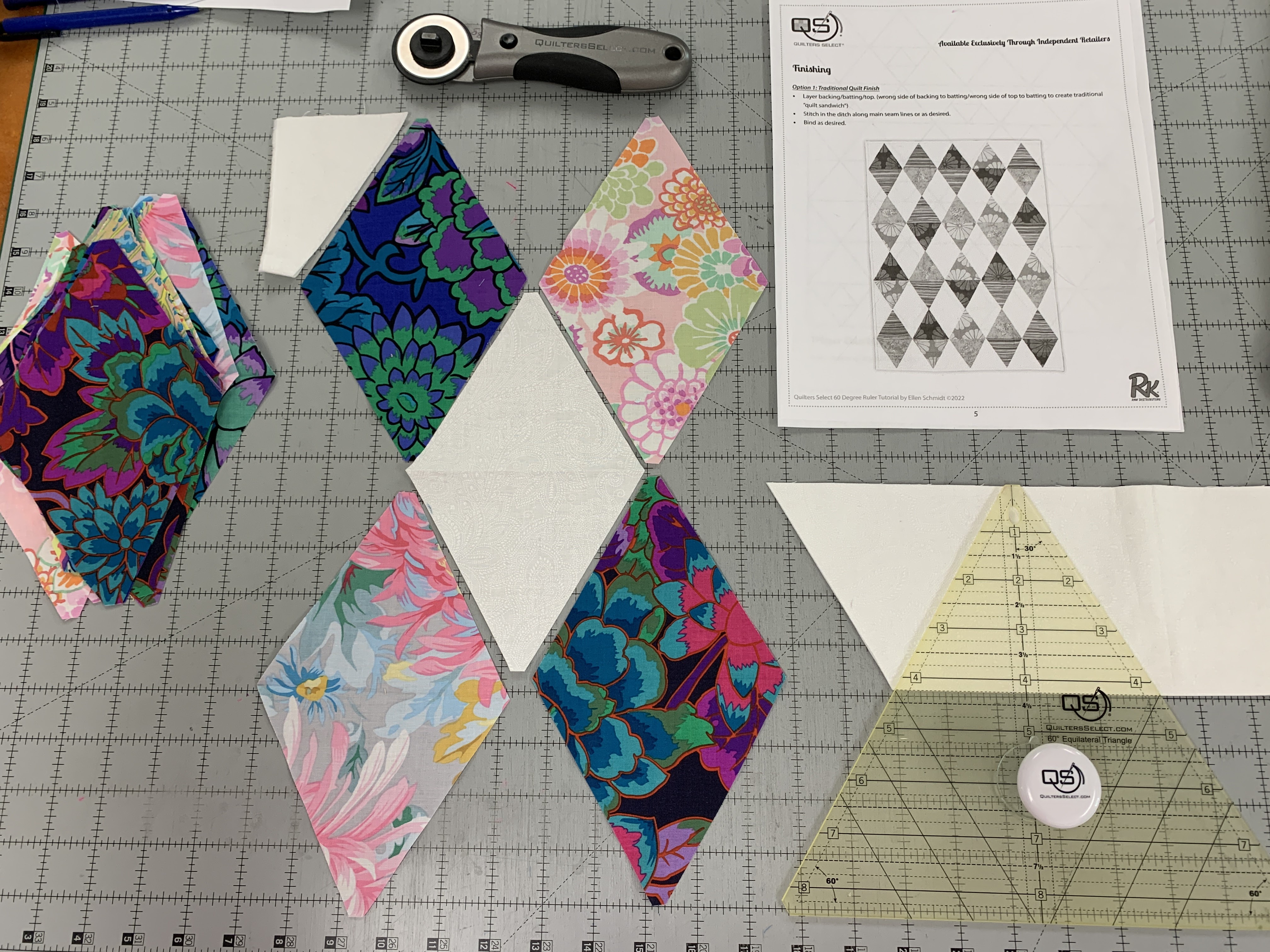 QS 60 Degree Triangle Ruler – Mad B's quilt and sew