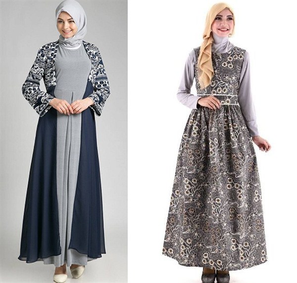 Model Baju Muslim Batik Pesta Terbaru 2017/2018