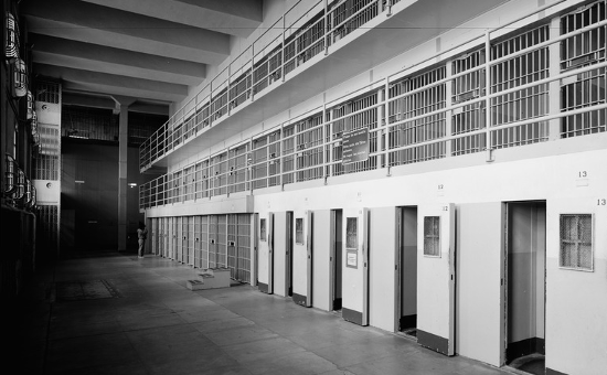 Cell Block D isolation cells, Alcatraz (after 1933)