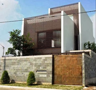 Desain Rumah Minimalis 2 Lantai Model Tertutup