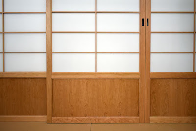 Cherry lower shoji door panels