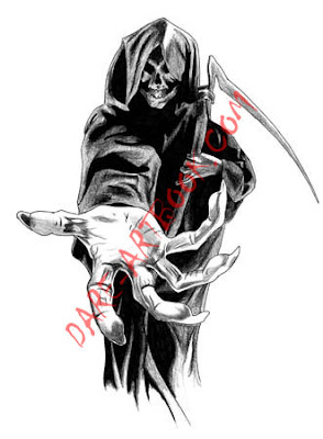 Grim Reaper Tattoo Flash