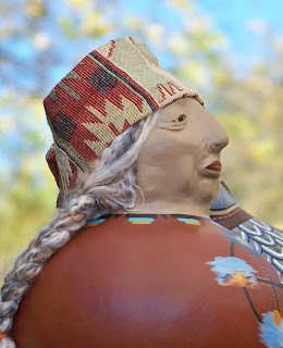 Grandmother of the Four Directions Gourd Art Doll by Jeanne Fry