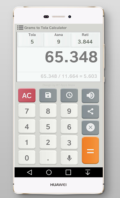 Download Grams to Tola Calculator Pro New by KTAppsStore