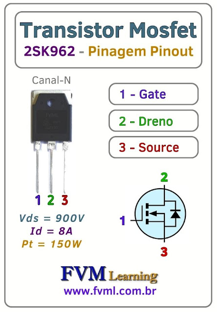 Datasheet-Pinagem-Pinout-Transistor-Mosfet-Canal-N-2SK962-Características-Substituição-fvml