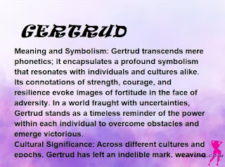 ▷ meaning of the name GERTRUD (✔)