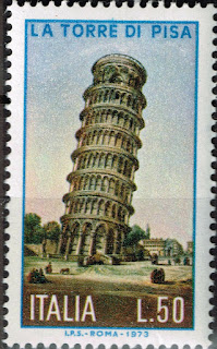 Italy Famous Architecture Pisa Leaning Tower stamp 1973