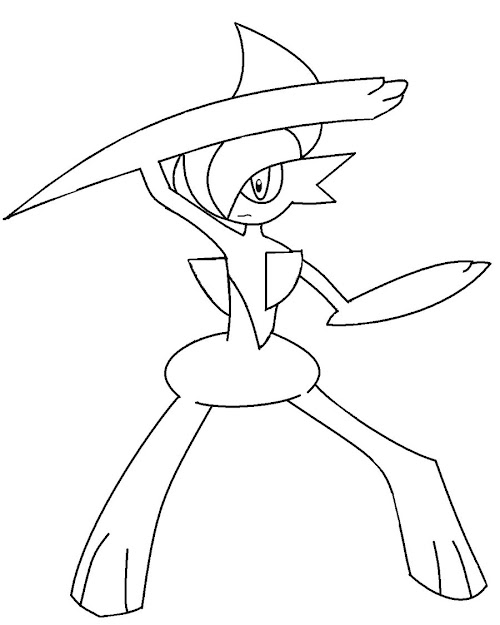 Viewing Gallery For Pokemon Gallade In Incredible Pokemon Coloring Pages  Mega Evolution