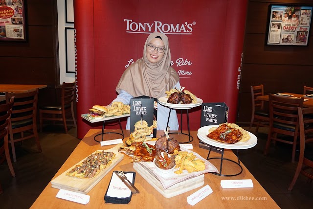 Tony Roma's Perkenal Menu Lamb Lover's Platter