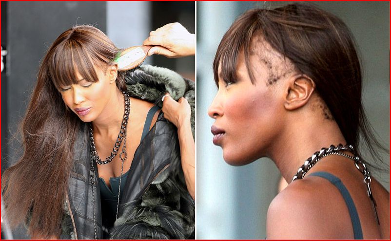 naomi campbell bald. Bald patch: Naomi Campbell