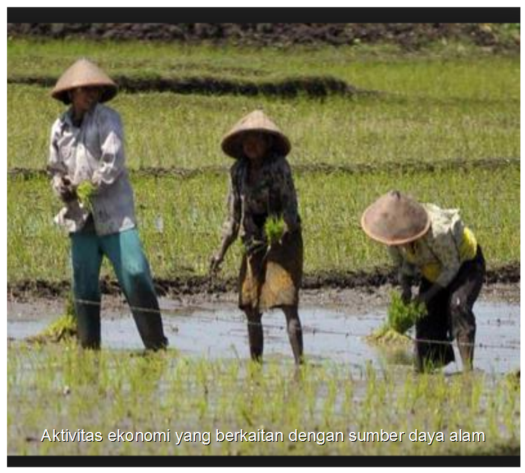 Aktivitas ekonomi yang berkaitan dengan sumber daya alam