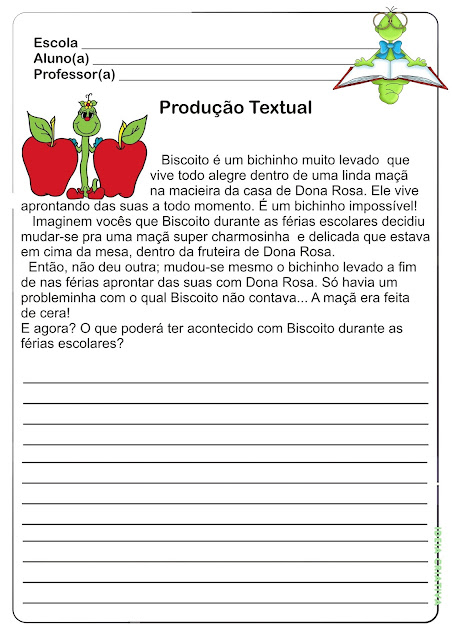 Atividade Produção de Texto / Biscoito, o bichinho levado.