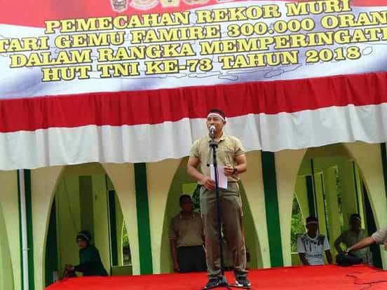 Peringatan HUT TNI Ke-73, Kodim 0308 Pariaman Pecahkan Rekor Muri Dengan Senam Gemu Fa Mi Re