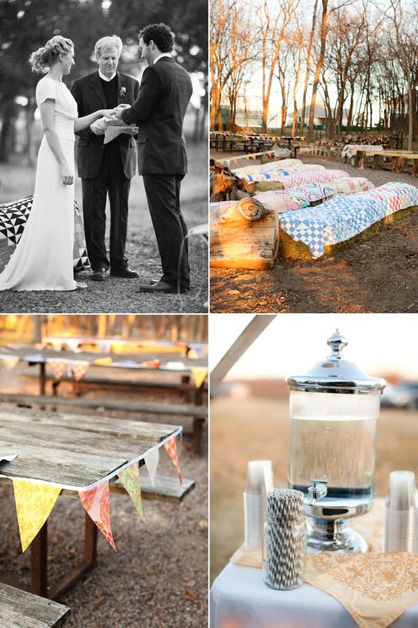  this downhome Dallas wedding especially the quiltcovered hay bales