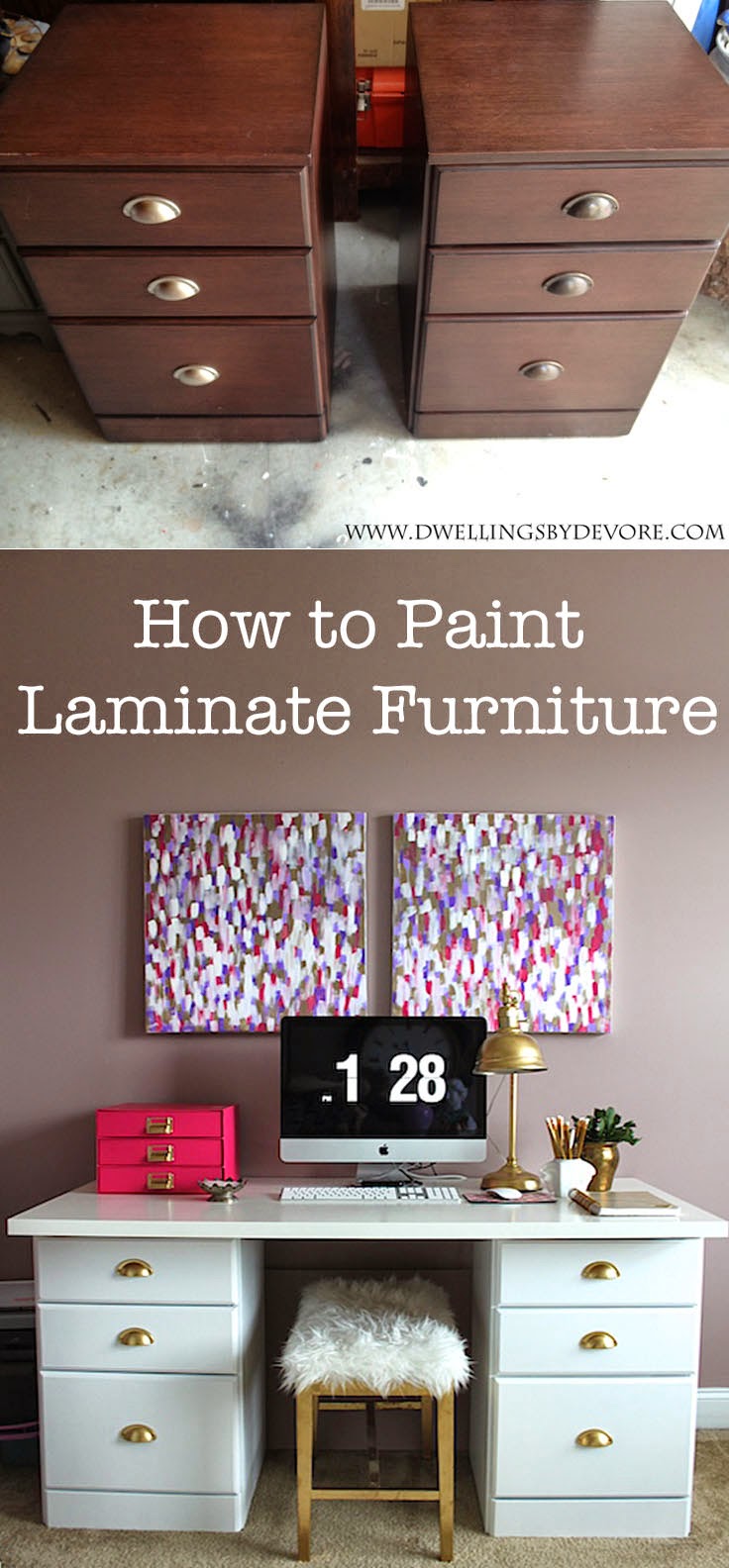 How to Paint Laminate Furniture, The Right Way!