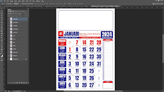 Desain Kalender 2024 tempo doeloe PSD