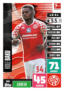 Topps Match Attax Bundesliga 2020-2021 1.FSV Mainz 05 Set