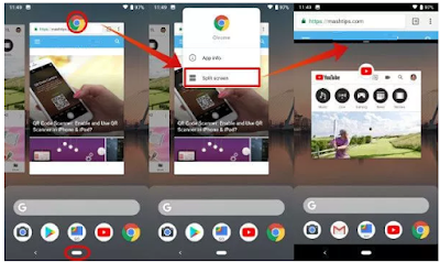 Cara Mengaktifkan Split Screen di Android Pie untuk membuat Layar terpisah