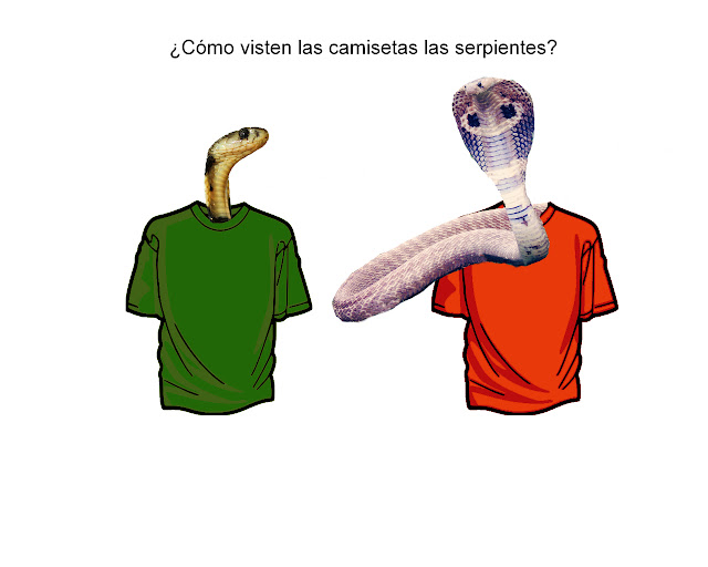 ¿Cómo visten las camisetas las serpientes?