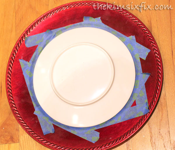 Plate circle as template for chalkboard