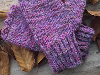 Kinder-Handstulpen "LILAC TWEED"