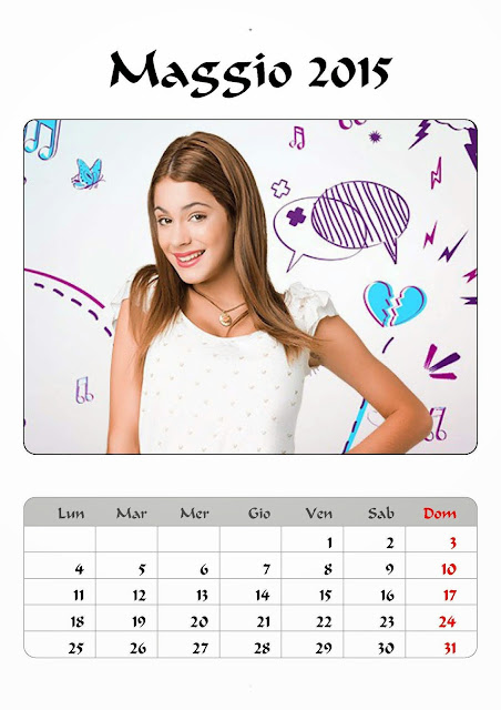 calendario 2015 violetta