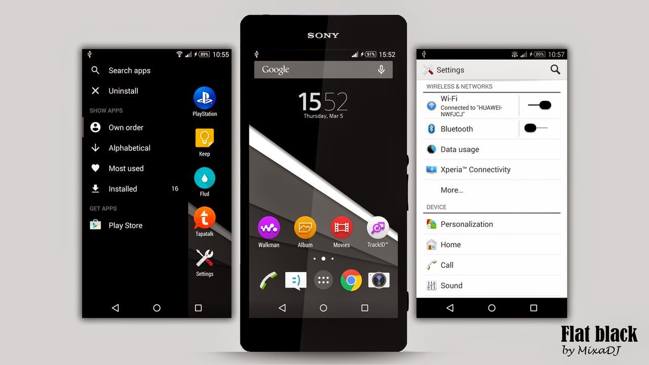 Android Lollipop Theme for Sony Xperia Smartphones