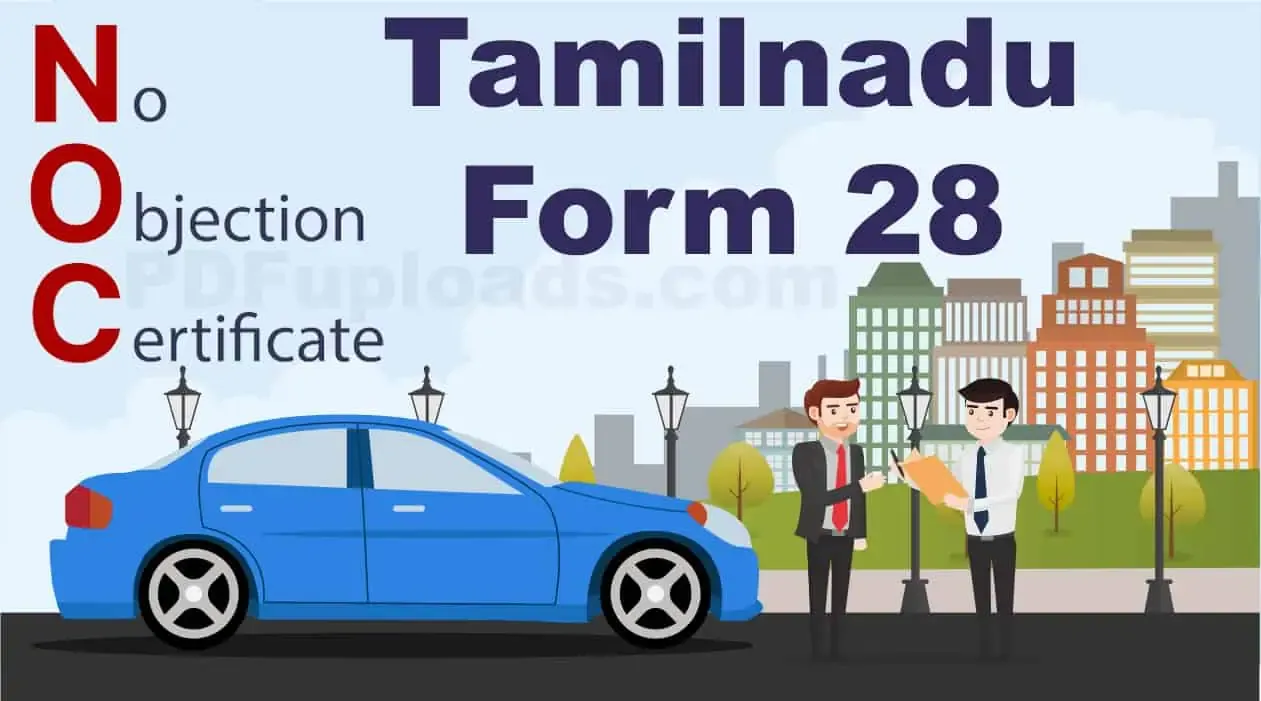 Tamil Nadu Form28 No Objection Certificate Form for Vehicle RTO PDF