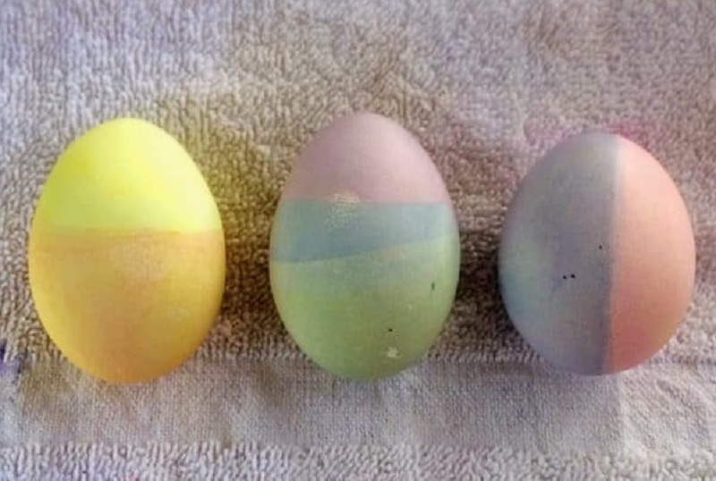 multi colour naturally dyed easter eggs