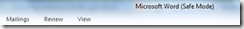 safe mode