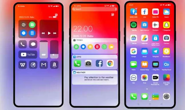 Tema iPhone Untuk Oppo dan Realme Gratis Tembus Aplikasi