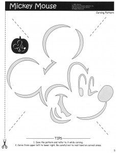 Free Printable Mickey Minnie Mouse Pumpkin carving stencils patterns